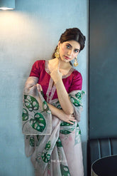 Cham Cham Blush Organza Silk Saree